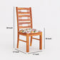 Solid Wood 4 Seater Dining Table Set with 3 Cushioned Chairs and 1 Upholstered Bench