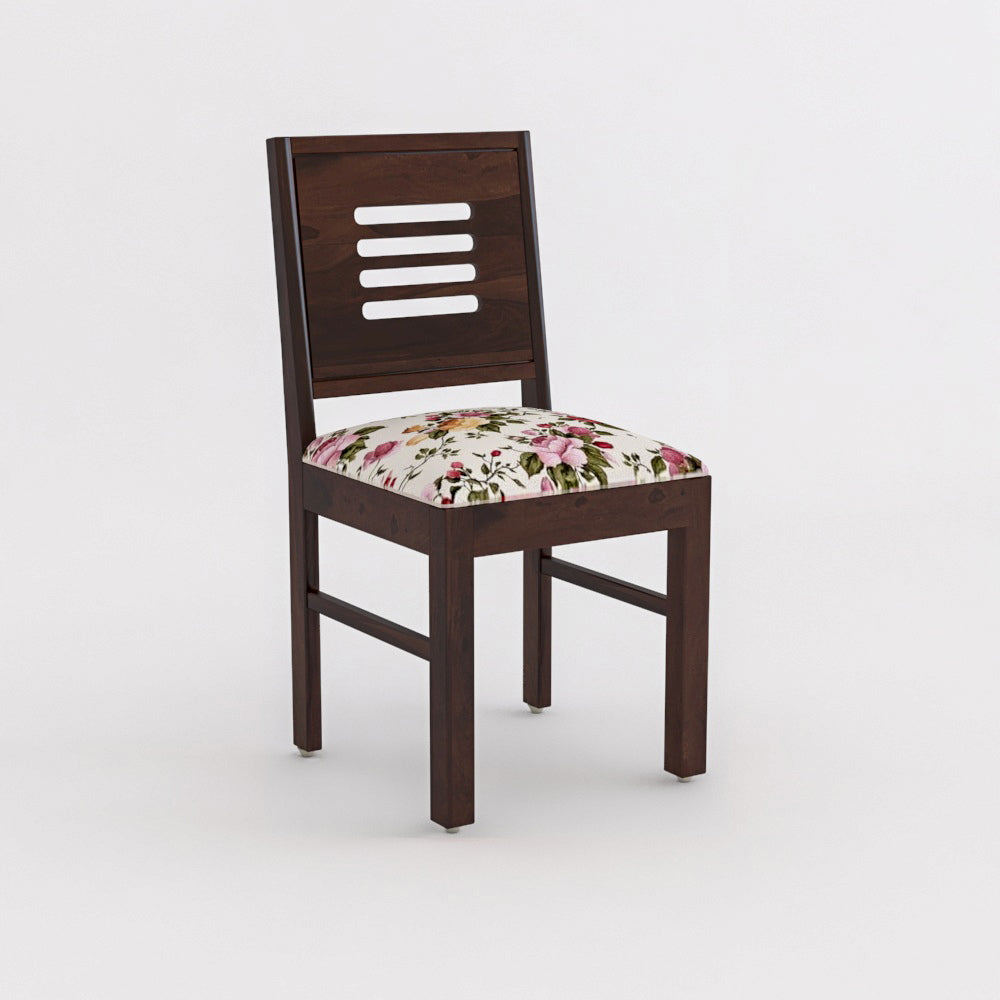 Solid Wood 4 Seater Dining Table Set with Foam Cushioned Chairs