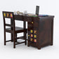 Solid Sheesham Wood Study Table with Storage & Matching Chair