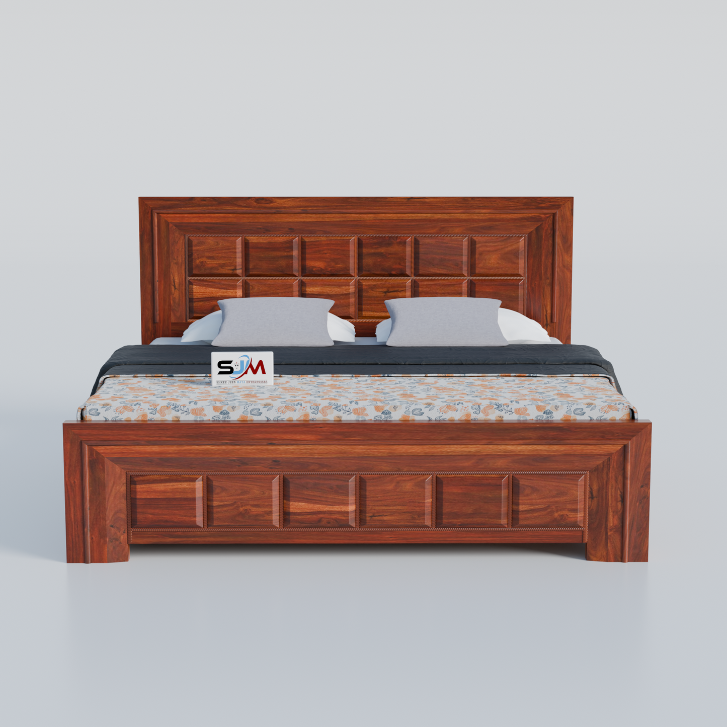 Sheesham Wood King Size Storage Bed for bedroom
