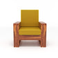 Solid Wood 6 Seater Sofa Set (3+2+1) | Natural & Walnut Finish Wooden Sofa with Cushions