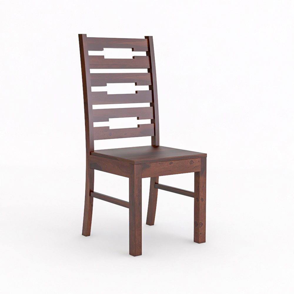 Solid Wood 4 Seater Dining Table Set with Wooden Chairs