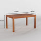 Solid Wood 6 Seater Dining Table Set with Cushioned Chairs