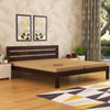 Jeenwood Solid Sheesham Wood King Size Bed for Bedroom | Hotel | King Size Bed Without Mattress | Wooden Bed for Home | Solid Wood Bed | Without Mattress - Walnut Finish