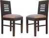 Jeenwood Solid Sheesham Teak Wood Wooden Dining Chair Set of 2 | Study Chair for Dining Chair Set of 2 Office Chair | Living Room Garden and Outdoor Office Chairs Set of 2 - Black Finish