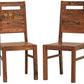 Jeenwood Sheesham Wood Dining Study Chairs with Cushion - Dining Chair Set of 2 | Wooden Chair for Living Room Dining Room - Solid Wood Chairs for Home Office Work - Honey Finish