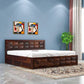 Jeenwood Solid Sheesham Wood Queen Size Bed for Bed Room | Guest Room | Hotel | Solid Wood Queen Box Bed | Storage Bed | Without Mattress - Walnut Finish