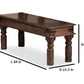 Solid Wood 4 Seater Dining Table Set with 2 Chairs and 1 Bench