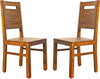 Jeenwood Solid Sheesham Teak Wood Wooden Dining Chair Set of 2, Study Chair Set of 2 Office Chair, Dining Room Set Living Room Garden and Outdoor Office Chairs Set of 2, Teak Finish - Teak Finish 2
