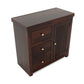 Solid Teak Wood Storage Cabinet with Drawers & Door