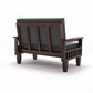 Solid Wood 4 Seater Sofa Set (Set of 2) | Natural & Walnut Finish Wooden Sofa with Cushions