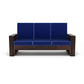 Solid Wood 5 Seater Sofa Set (3+1+1) | Natural & Walnut Finish Wooden Sofa with Cushions