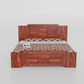 Sheesham Wood King Size Bed with Box Storage