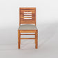 Solid Wood 6 Seater Dining Table Set with Cushioned Chairs