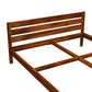 Solid Wood Queen Size Bed with Slat Headboard