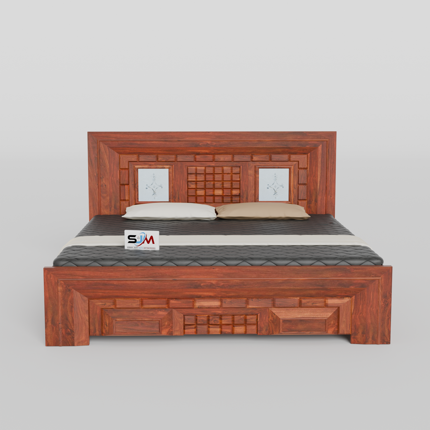 Luxury King Size Wooden Storage Bed for bedroom