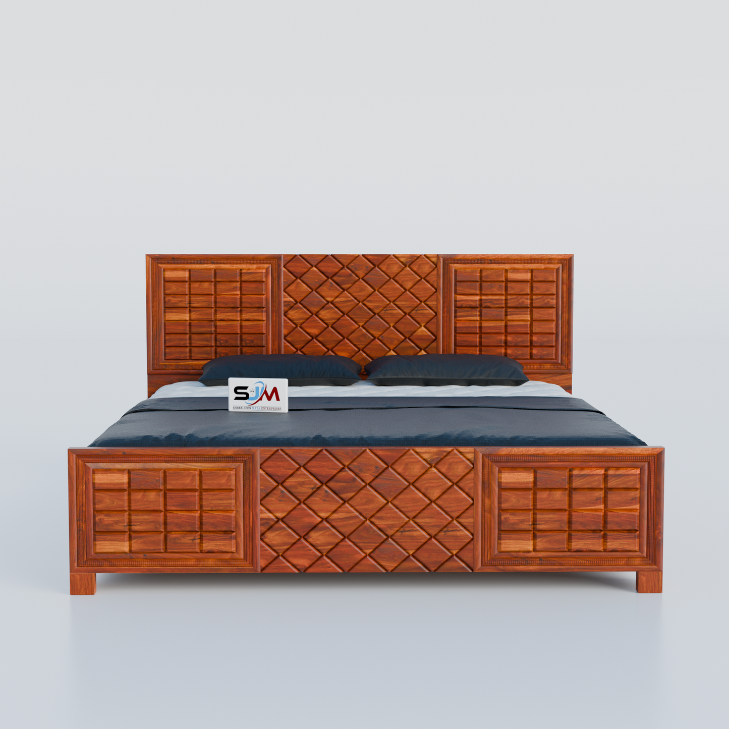 Luxury Sheesham Wood King Size Bed with storage for Home
