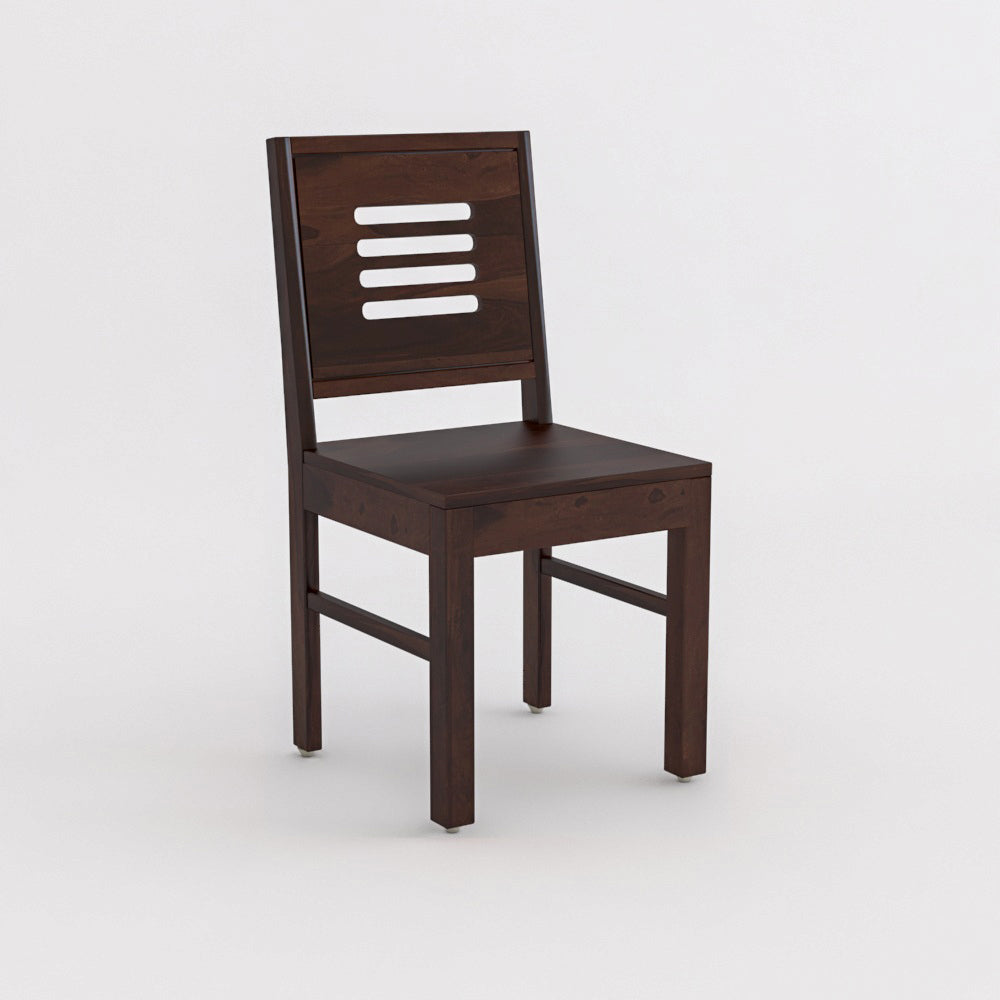 Solid Wood 4 Seater Dining Table Set with Cushioned Chairs