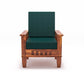 Solid Wood Single Seater Sofa with Natural & Walnut Finish and Cushioned Comfort