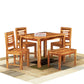 Solid Wood 4 Seater Dining Table Set with 4 Chairs