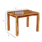 Solid Wood 4 Seater Dining Table Set with 4 Chairs