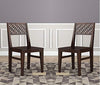 Jeenwood Solid Sheesham Teak Wood Wooden Dining Chair Set of 2 | Study Chair for Wooden Dining Chair Set of 2 Office Chair | Dining Room Set Living Room - Walnut Finish