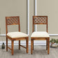 Jeenwood Wooden Dining Chairs for Dining Room Living ROM Wooden Dinning Chairs with Cushion Dining Room Furniture - Sheesham Wood Chair Set of 2 - Natural Honey Finish
