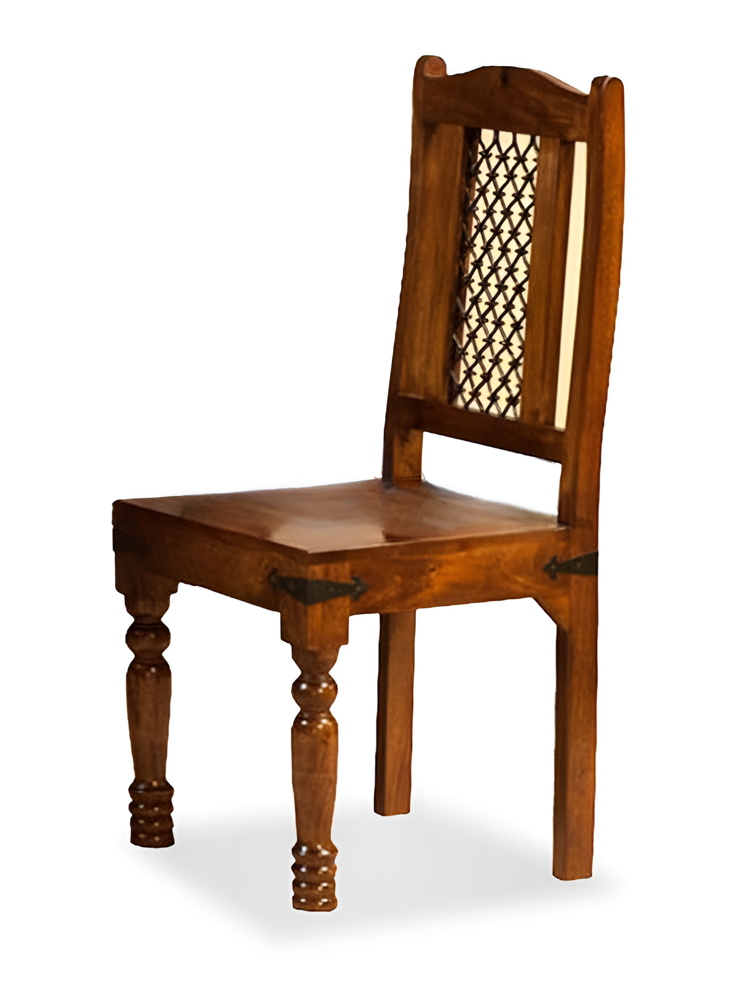 Solid Wood 6 Seater Dining Table Set with Wooden Chairs