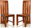 Jeenwood Solid Sheesham Wood Wooden Dining Chair Set of 2 | Study Chair for Wooden Dining Chair Set of 2 Office Chair | Dinin Room Set Living Room - Maple Finish