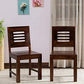 Jeenwood Wooden Dining Chair Only | Dinning Chairs for Kitchen & Dining Room| Dining Chair Without Cushion | Sheesham Wood Chair Set of 2 - Walnut