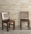 Jeenwood Solid Sheesham Wood Wooden Dining Chair Set of 2, Study Chair for Wooden Dining Chair Set of 2 Office Chair, Dining Room Set Living Room, Teak Finish - Teak Finish