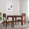Jeenwood Solid Sheesham Wood 2 Seater Dining Table Set with Chairs, Wooden Dining Set Funiture with Cushion for Living Room, Dining Room, Dining Room Sets - Honey Finish - Honey Finish 1