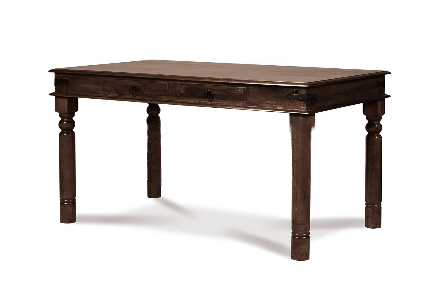 Solid Wood 4 Seater Dining Table Set with 2 Chairs and 1 Bench