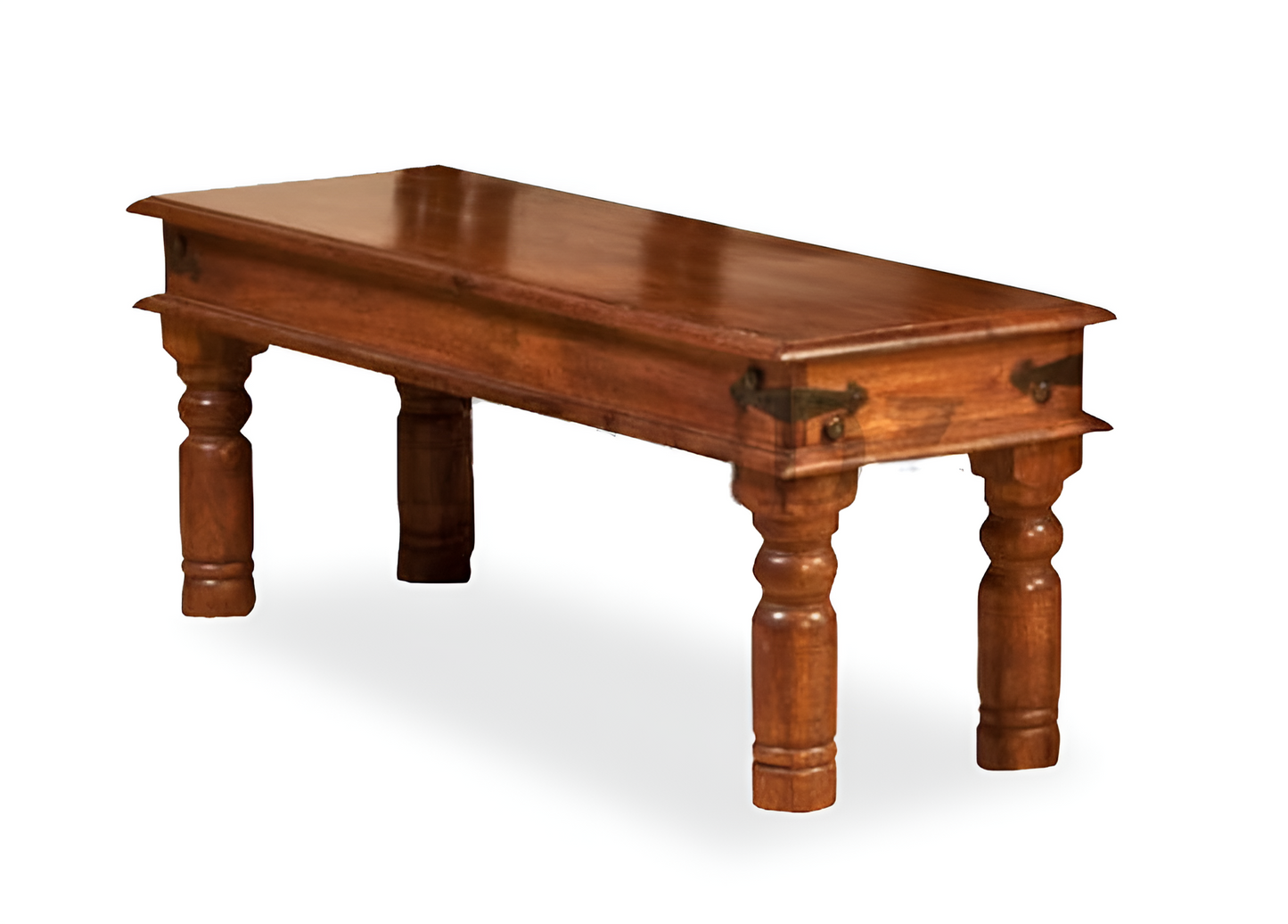 Solid Wood 4 Seater Dining Table Set with 2 Chairs and 1 Bench