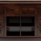 Jeenwood Solid Sheesham Wood Cabinet Drawer | Sideboard with Storage for Living Room | Bedroom | Hall | Home Furniture - Walnut