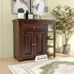 Solid Sheesham Wood Storage Sideboard Cabinet with Drawer & Open Shelves