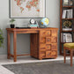 Solid Teak Wood Study / Writing Desk with 4 Drawers