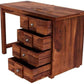 Solid Teak Wood Study / Writing Desk with 4 Drawers