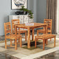 Solid Wood 4 Seater Dining Table Set with 4 Chairs