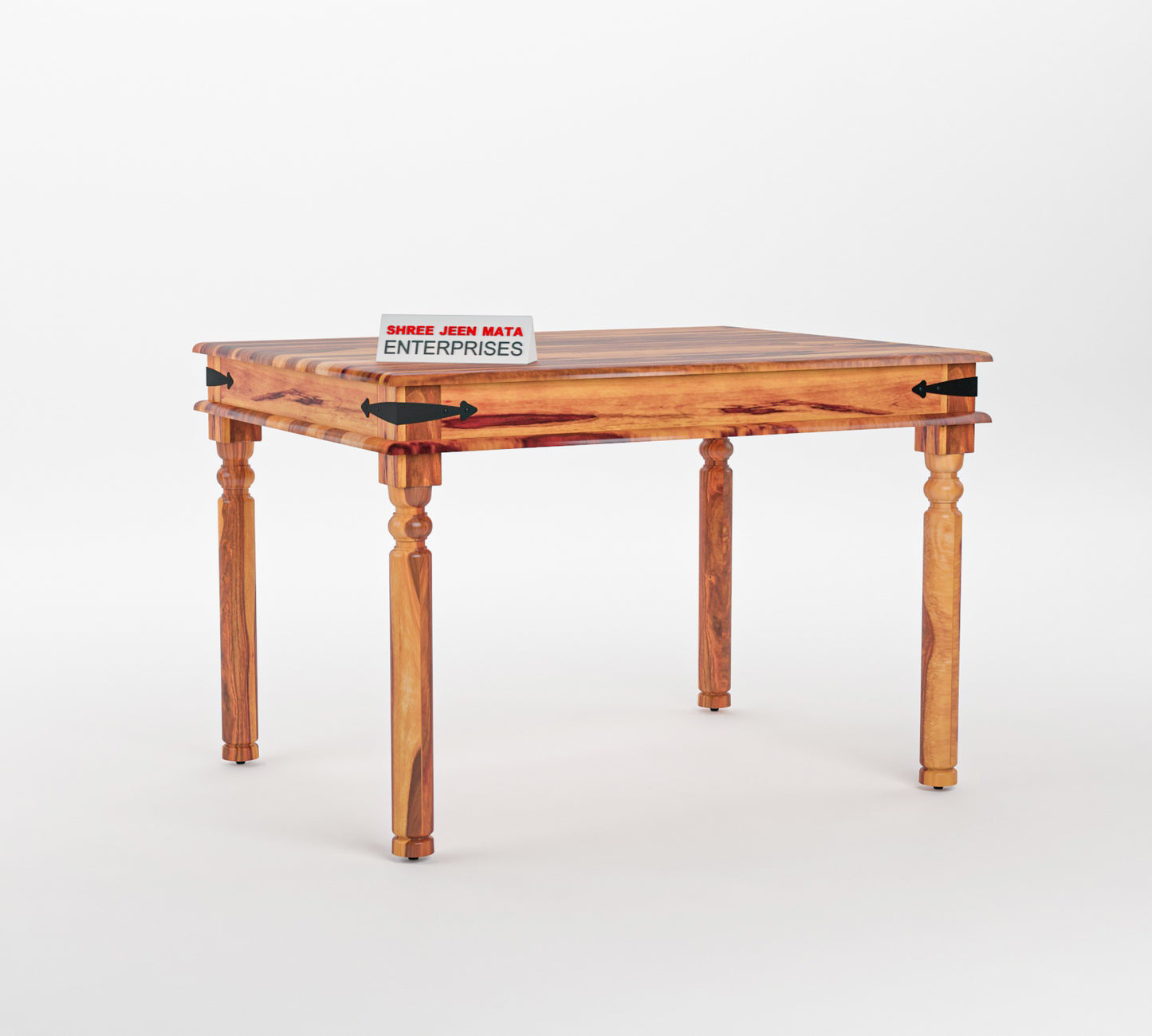 Solid Wood 4 Seater Dining Table Set with 3 Chairs & 1 Bench