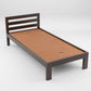 Solid Wood Single Bed with Minimal Slat Headboard