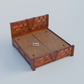 Premium Wooden Storage Bed with Designer Headboard