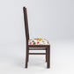 Solid Wood Upholstered Dining Chair with Floral Cushion