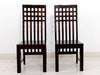 Jeenwood Wooden Dining Chair Only | Dinning Chairs for Dining Room | Sheesham Wood, Set of 2, Dark Walnut - Brown