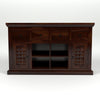 Jeenwood Sheesham Wooden Storage Cabinet for Living Room with 4 Drawer & 8 Shelves - Solid Wood Sideboard for Storage - Wooden Drawer Cabinet for Bedroom Home & Kitchen Cabinet - Walnut