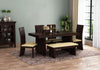 Jeenwood Wooden Dining Table 6 Seater | Six Seater Dinning Table with 4 Chairs & 1 Bench for Home | Dining Room Sets for Restraunts | Sheesham Wood, Dark Walnut Brown - Brown