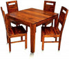 Jeenwood Solid Sheesham Wood Four Seater Dining Table, Dining Table 4 Seater for Dining Room, Solid Wood Dining Table, Dining Room Sets, Honey Teak Finish - Honey Teak Finish