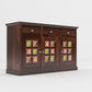 Solid Sheesham Wood Handcrafted Sideboard Cabinet with Hand-Painted Tile Doors