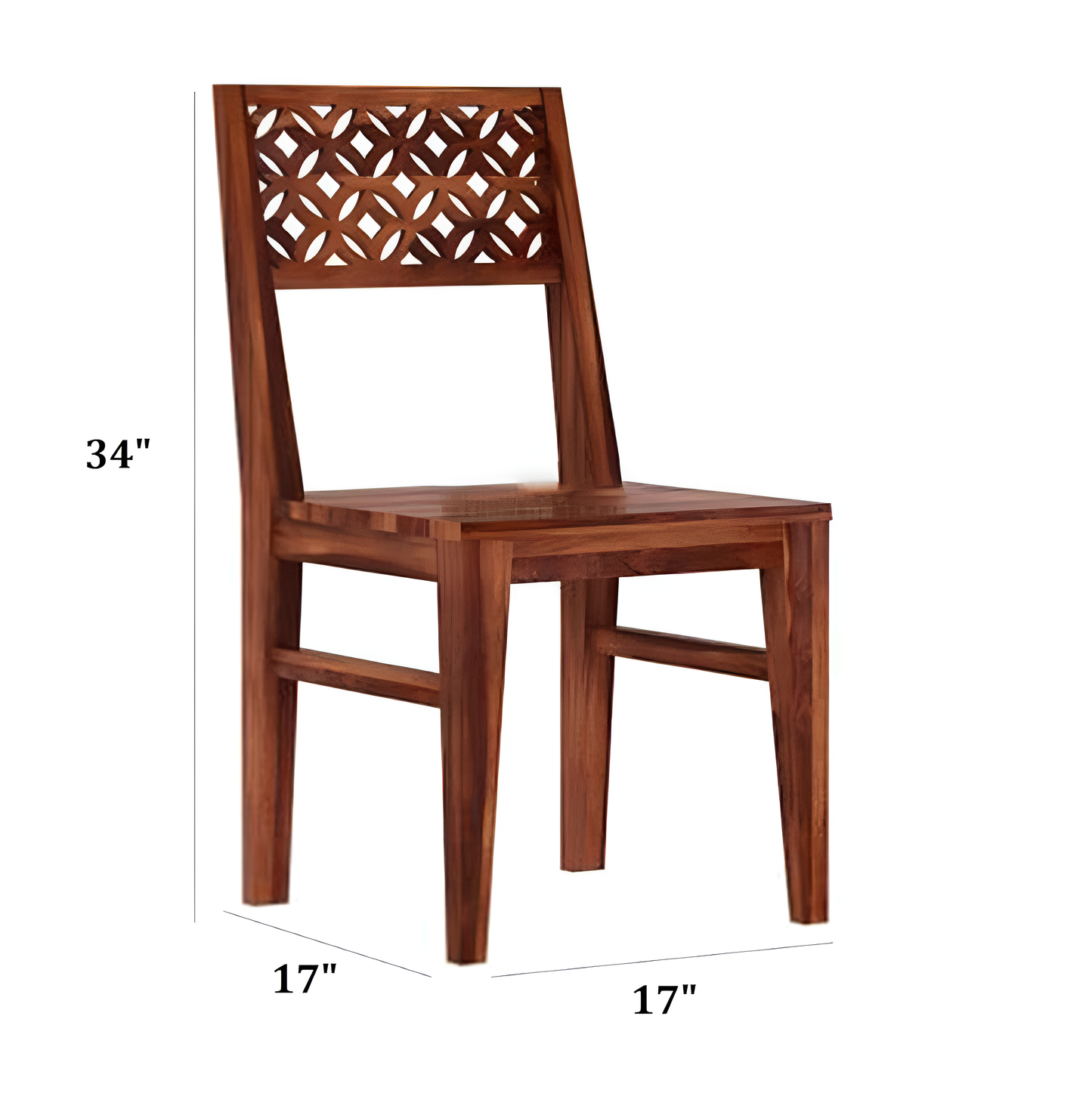 Solid Wood 4 Seater Dining Table Set with 4 Chairs