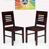 Jeenwood Multipurpose Dining Chair Set | Contemporary Style | Set of 2 Dining Chairs | Solid Sheesham Wood | Mahogany Finish | Durable & Termite Free - Mahogany Finish